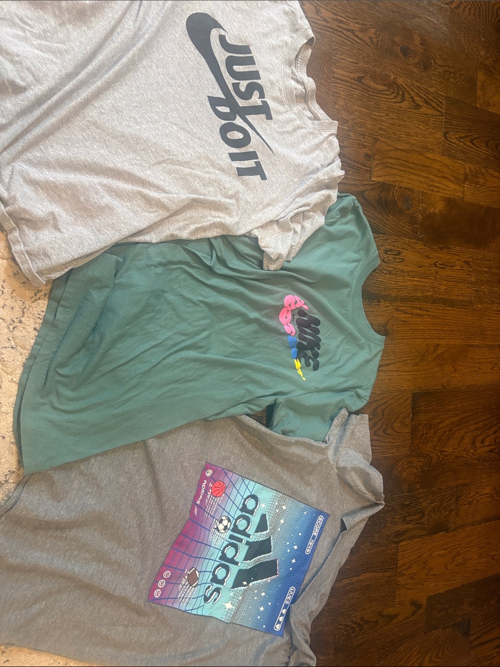2 Nike Tees and Adidas Tee